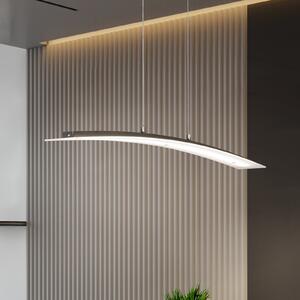 FISCHER & HONSEL Κρεμαστή λάμπα LED Mavero, νικέλιο, μήκος 90 cm, CCT, ρυθμιστής έντασης με αφή, ρυθμιζόμενος, Μεταλλικό, Σαλόνι / τραπεζαρία, Μέταλλο, σύγχρονο