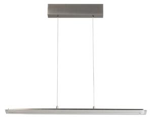 FISCHER & HONSEL Κρεμαστό φωτιστικό LED Torvi, νικέλιο, μήκος 88 cm, CCT, ρυθμιστής έντασης με, ρυθμιζόμενος, Μεταλλικό, Σαλόνι / τραπεζαρία, Μέταλλο, σύγχρονο