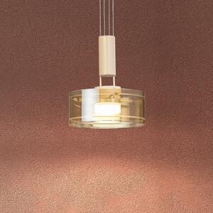 FISCHER & HONSEL Κρεμαστό φωτιστικό LED LAVIN, άμμος/κεχριμπάρι, Ø 19 cm, μέταλλο/γυαλί dim, ρυθμιζόμενος, Μπεζ, Σαλόνι / τραπεζαρία, Μέταλλο, σύγχρονο