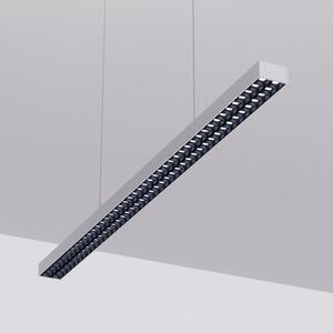 Arcchio LED κρεμαστό φωτιστικό γραφείου Jolinda, ασημί, 118cm, πάνω/κάτω, Γκρι, Μελέτη / Γραφείο, Μέταλλο, σύγχρονο