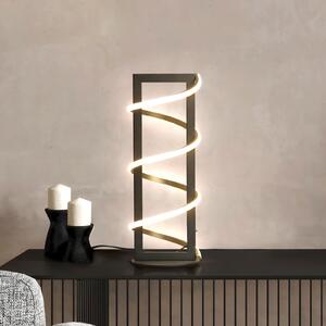 FISCHER & HONSEL Λάμπα LED επιτραπέζια Gwen, μαύρη, ύψος 45 cm, CCT, ρυθμιστής έντασης με αφή, ρυθμιζόμενος, Μαύρο, Σαλόνι / τραπεζαρία, Μέταλλο, σύγχρονο