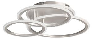 FISCHER & HONSEL LED οροφής GELDER, νικέλιο, 60x51 cm, τηλεχειριστήριο RGBW, ρυθμιζόμενος, Μεταλλικό, Σαλόνι / τραπεζαρία, Μέταλλο, σύγχρονο