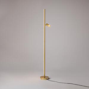 Maytoni LED-Stehleuchte Thin, ορείχαλκος, αλουμίνιο, ύψος 155 cm, dim, ρυθμιζόμενος, Χρυσό / Ορείχαλκου, Σαλόνι / τραπεζαρία, Αλουμίνιο, σύγχρονο