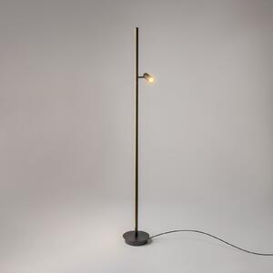 Maytoni LED-Stehleuchte Thin, μαύρο, αλουμίνιο, ύψος 155 cm, dim, ρυθμιζόμενος, Μαύρο, Σαλόνι / τραπεζαρία, Αλουμίνιο, σύγχρονο