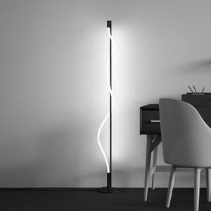 Maytoni LED-Stehleuchte Tau, μαύρο, αλουμίνιο, ύψος 150 cm, Μαύρο, Σαλόνι / τραπεζαρία, Αλουμίνιο, σύγχρονο