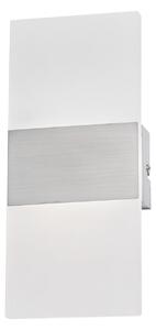 FISCHER & HONSEL LED-Wandleuchte FODER, χρώμα νικελίου, ύψος 27 cm, διακόπτης, Μεταλλικό, Σαλόνι / τραπεζαρία, Μέταλλο, σύγχρονο