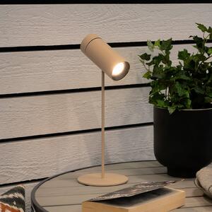 Konstsmide LED-Akku-Tischleuchte Multi, άμμου χρώματος, ύψος 30 cm, IP54, ρυθμιζόμενος, Μπεζ, Σαλόνι / τραπεζαρία, Αλουμίνιο, σύγχρονο
