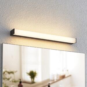Lindby Ulisan LED φωτιστικό τοίχου μπάνιου, γωνιακό, 58,8 cm, Μαύρο, Μπάνιο, Μέταλλο, σύγχρονο