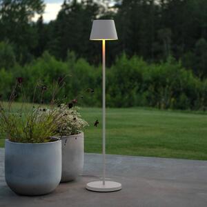Konstsmide Φωτιστικό LED με μπαταρία Pomezia, λευκό, 124 cm, IP54, USB, ρυθμιζόμενος, Λευκό, Σαλόνι / τραπεζαρία, Αλουμίνιο, σύγχρονο