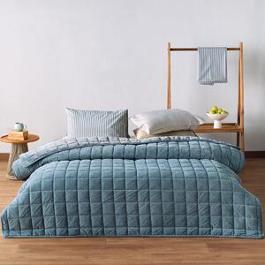 Λεπτό Πάπλωμα Βελουτέ Ημίδιπλο (180x240) Kentia Stylish Sutton 01 Blue