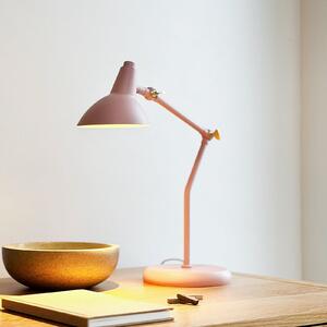 Dyberg Larsen Επιτραπέζια λάμπα Vela, ροζ, ύψος 45 cm, Ροζ / Ροζέ, Σαλόνι / τραπεζαρία, Μέταλλο, Σκανδιναβικό