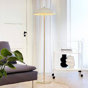 Dyberg Larsen Φωτιστικό δαπέδου Globus, ύψος 150 cm, μπεζ/ορείχαλκος, Χρυσό / Ορείχαλκου, Σαλόνι / τραπεζαρία, Μέταλλο, Σκανδιναβικό