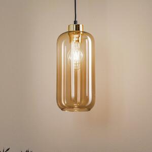 TK Lighting Κρεμαστό φωτιστικό Marco Green, 1 λάμπα, καφέ, ρυθμιζόμενος, Καφέ / Σκουριάς, Σαλόνι / τραπεζαρία, Γυαλί, σύγχρονο