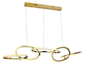 Φωτιστικό Οροφής Πολύφωτο LED 3 CCT Aca Ring HM88LEDP5GDCCT Gold/White