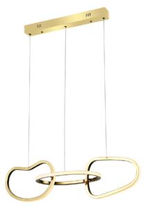 Φωτιστικό Οροφής Τρίφωτο LED 3 CCT Aca Ring HM88LEDP3GDCCT Gold/White