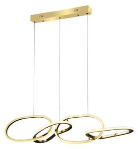 Φωτιστικό Οροφής Πολύφωτο LED 3 CCT Aca Ring HM88LEDP4GDCCT Gold/White