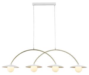 Φωτιστικό Οροφής Πολύφωτο Aca Fleria HM235P4 White/Gold