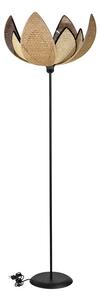 Φωτιστικό Δαπέδου Heronia HFLB-70 31-1394 Black/Rattan