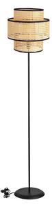 Φωτιστικό Δαπέδου Heronia Vienna 31-1391 Black/Rattan