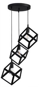 Φωτιστικό Οροφής Τρίφωτο Heronia Kyvos 35-0104 Black Plastic