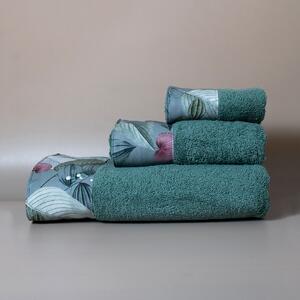 Πετσέτα Προσώπου (50x100) White Fabric Somet Green 600gsm