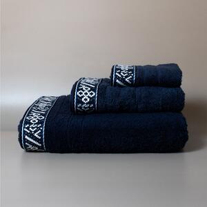 Πετσέτα Σώματος (80x150) White Fabric Jowls Blue 600gsm