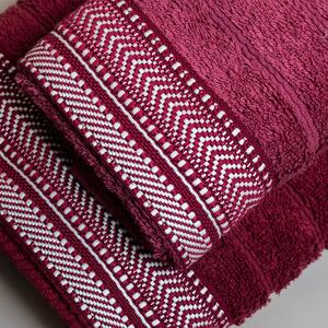 Πετσέτα Χεριών (30x50) White Fabric Amly Bordeaux 600gsm