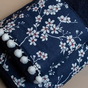 Πετσέτα Χεριών (30x50) White Fabric Paysle Blue 600gsm