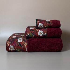 Πετσέτα Χεριών (30x50) White Fabric Forest Bordeaux 600gsm