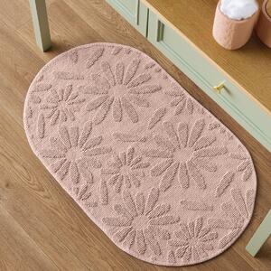 Πατάκι Μπάνιου Οβάλ (70x110) Kentia Loft Camilo 20 Pink