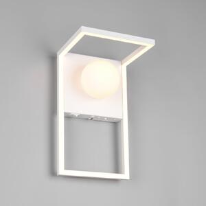 Trio Lighting LED φωτιστικό τοίχου Arola, λευκό ματ, πλάτος 17 cm, μέταλλο, ρυθμιζόμενος, Λευκό, Σαλόνι / τραπεζαρία, Μέταλλο, σύγχρονο