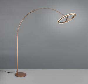 Trio Lighting Λάμπα LED Amador, καφέ, ύψος 205 cm, μέταλλο, ρυθμιζόμενος, Καφέ / Σκουριάς, Σαλόνι / τραπεζαρία, Μέταλλο, σύγχρονο
