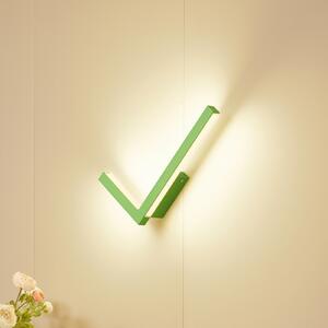 Lucande LED φωτιστικό τοίχου Check, πράσινο, μεταλλικό, CCT, dimmable