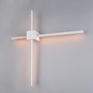 Trio Lighting LED φωτιστικό τοίχου Cassino, λευκό ματ, πλάτος 67 cm, μέταλλο, ρυθμιζόμενος, Λευκό, Σαλόνι / τραπεζαρία, Μέταλλο, σύγχρονο