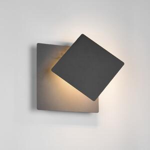 Trio Lighting LED φωτιστικό τοίχου Mio, μαύρο ματ, πλάτος 18 cm, μέταλλο, Μαύρο, Σαλόνι / τραπεζαρία, Μέταλλο, σύγχρονο