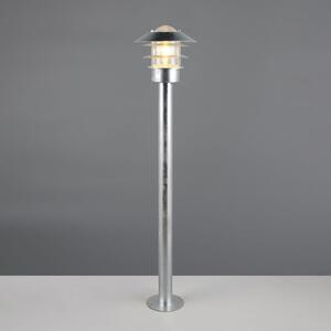 Trio Lighting Λάμπα δρόμου Ruvuuma, χρώμα ψευδαργύρου, ύψος 100 cm, μέταλλο, IP44, ρυθμιζόμενος, Μεταλλικό, Μέταλλο