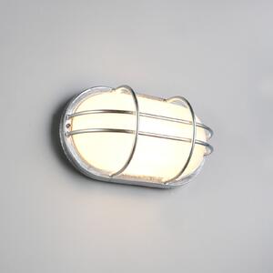 Trio Lighting Εξωτερικός φωτιστικός τοίχου Tumen, χρώμα ψευδαργύρου, πλάτος 26 cm, μέταλλο,, ρυθμιζόμενος, Μεταλλικό, Μέταλλο
