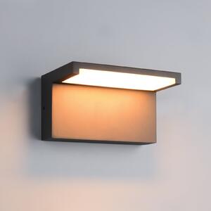 Trio Lighting Λάμπα LED εξωτερικού χώρου Ravi, ανθρακί, πλάτος 18 cm, μέταλλο IP65, Μαύρο, Αλουμίνιο, σύγχρονο