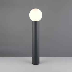 Trio Lighting Λάμπα δρόμου Mures, ανθρακί, ύψος 80 cm, μέταλλο, ρυθμιζόμενος, Μαύρο, Αλουμίνιο, σύγχρονο