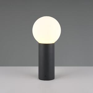 Trio Lighting Λάμπα βάσης Mures, ανθρακί, ύψος 40 cm, μέταλλο, ρυθμιζόμενος, Μαύρο, Αλουμίνιο, σύγχρονο