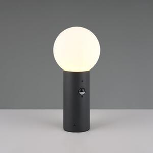 Trio Lighting Λάμπα βάσης Mures, ανθρακί, ύψος 40 cm, μέταλλο, αισθητήρας, Μαύρο, Αλουμίνιο, σύγχρονο