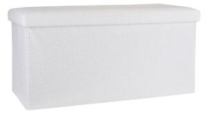 Ταμπουρέ Με Αποθηκευτικό Χώρο (76x38x38) Estia Cube Teddy White 03-35938