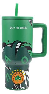 Κούπα Θερμός Με Λαβή & Καλαμάκι 900ml Estia Panathinaikos We The Greens 01-35990
