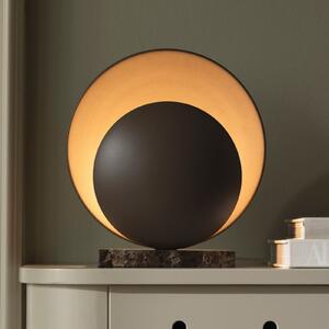 Globen Lighting Επιτραπέζια λάμπα ORBIT, καφέ Ύψος 32 cm Βάση από μάρμαρο, Καφέ / Σκουριάς, Σαλόνι / τραπεζαρία, Μέταλλο, σχεδιασμός