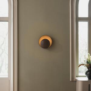 Globen Lighting Φωτιστικό τοίχου ORBIT, καφέ, Ø 30 cm, βύσμα, Καφέ / Σκουριάς, Σαλόνι / τραπεζαρία, Μέταλλο, σχεδιασμός
