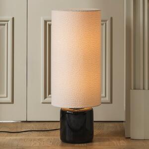 Globen Lighting Φωτιστικό δαπέδου Florian, λευκό/μαύρο Ύψος 80 cm, Λευκό, Σαλόνι / τραπεζαρία, Ύφασμα / Κλωστοϋφαντουργία