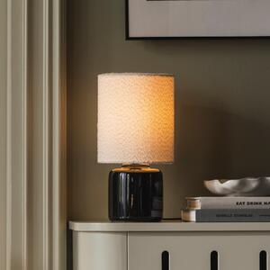 Globen Lighting Επιτραπέζια λάμπα Florian, λευκό/μαύρο, ύψος 39 cm, Λευκό, Σαλόνι / τραπεζαρία, Ύφασμα / Κλωστοϋφαντουργία, Επιτραπέζια οθόνη όρθια