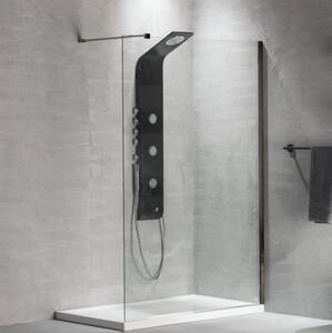 Devon Iwis Walk-in Inox 304 Διαχωριστικό Κρύσταλλο Ντουζιέρας Με Inox Brushed Βραχίονα 67-69 εκ. - ύψος 200 εκ