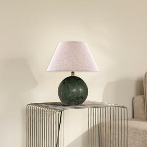 Globen Lighting Επιτραπέζια λάμπα Castello, πράσινο/μπεζ, ύψος 28 cm, Μπεζ, Σαλόνι / τραπεζαρία, Ύφασμα / Κλωστοϋφαντουργία, σχεδιασμός