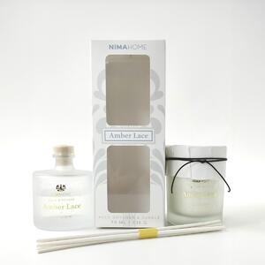 Σετ Αρωματικών Χώρου 2τμχ Nima Aroma Amber Lace